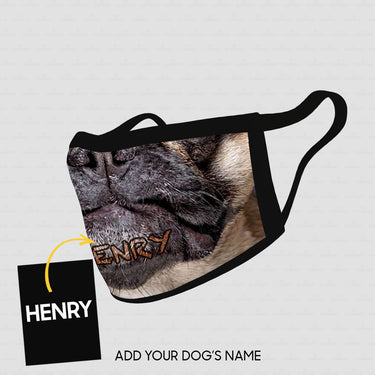 Personalized Dog Gift Idea - Big Pug's Mouth Zoom For Dog Lovers - Cloth Mask